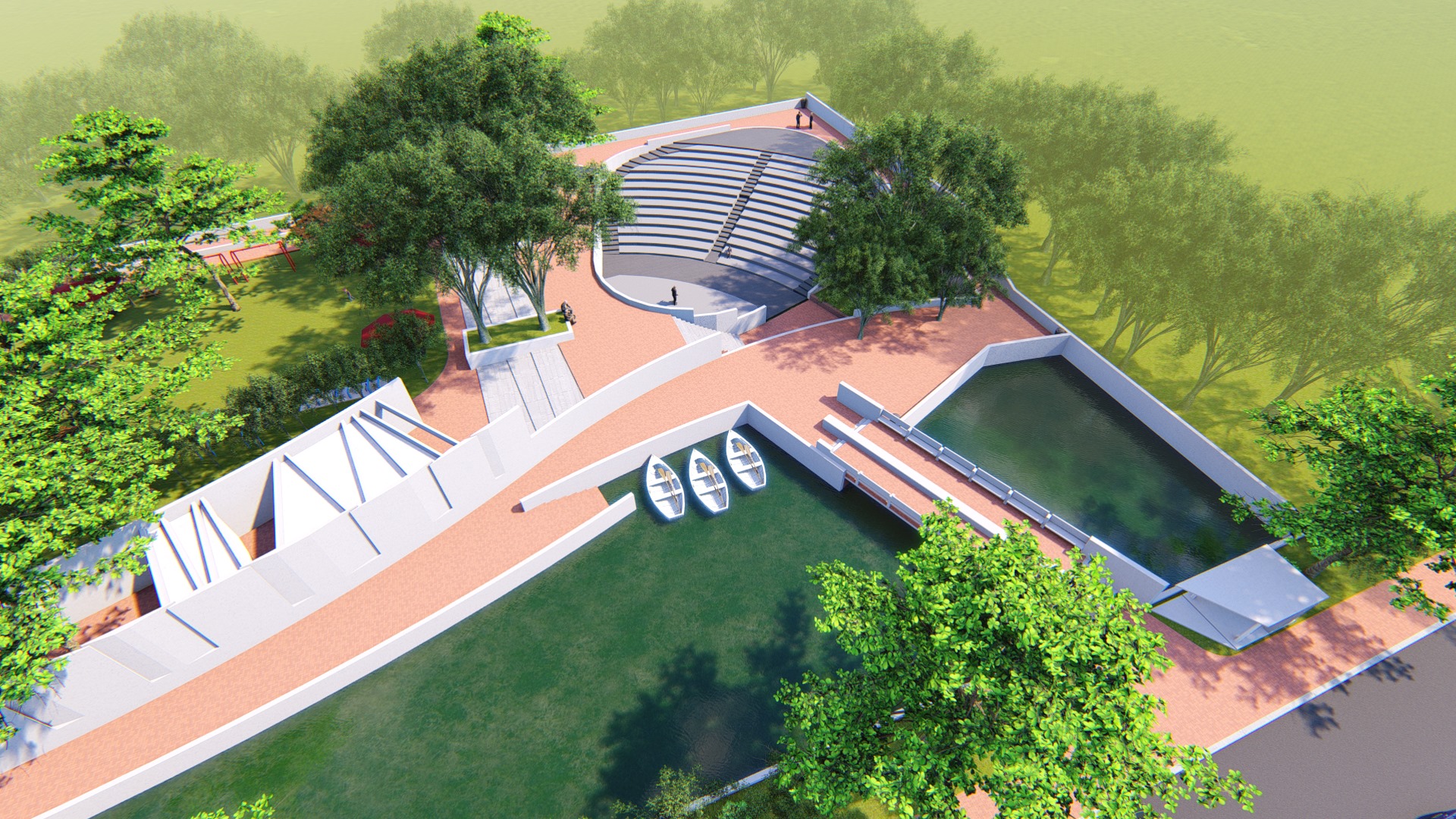 Spaces within the Proposed DC Park at Thakurgaon